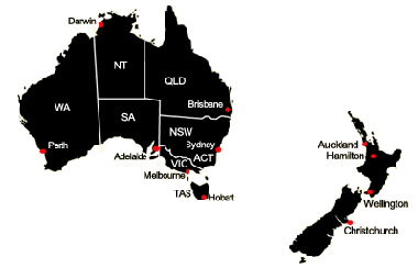 AUNZ Map